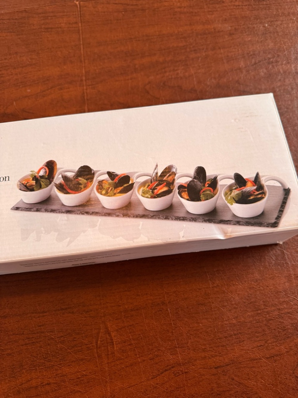 NEW Tasting Spoon Set 6 with 1 Slate Tray
